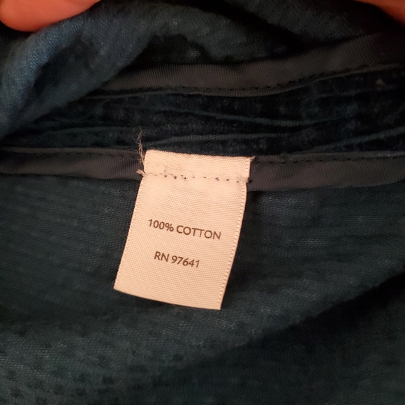 J Jill Corduroy Cotton Teal Long Jacket XL - Picture 8 of 9